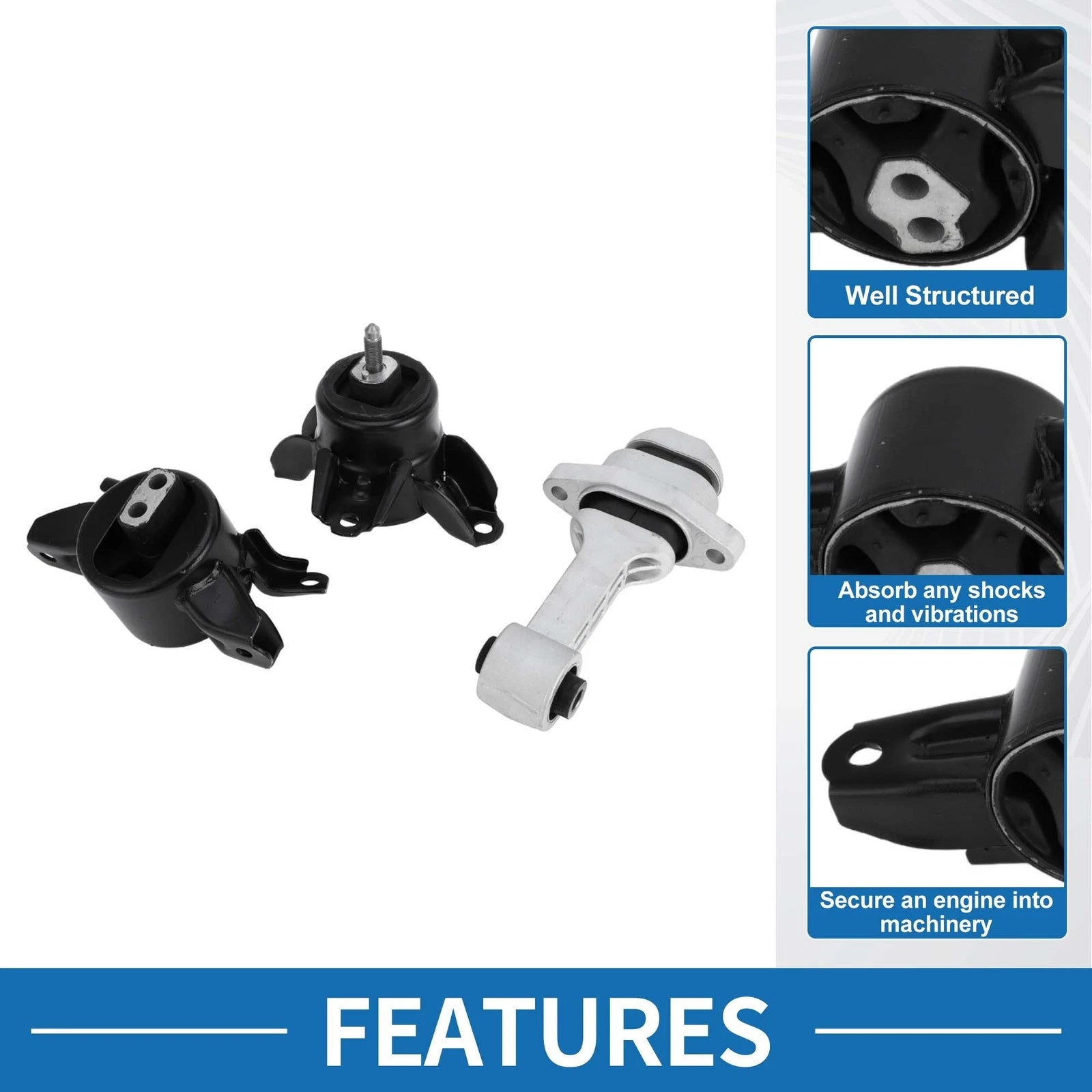 Engine Motor Trans Mount Set for Hyundai Accent (2012–2017)