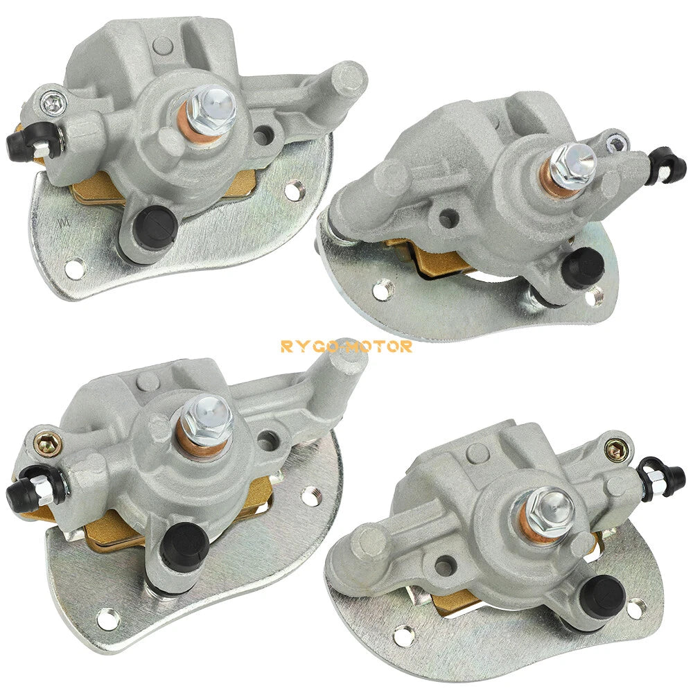 Front & Rear Brake Calipers W/Pads for Yamaha Grizzly 700 YFM700 (2007–2020)
