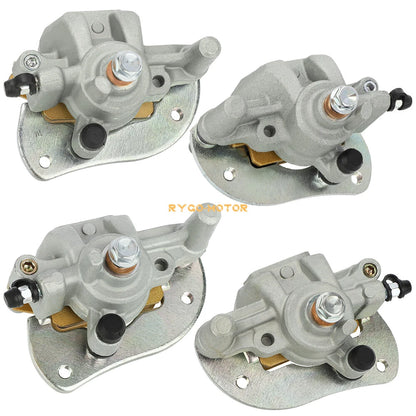 Front & Rear Brake Calipers W/Pads for Yamaha Grizzly 700 YFM700 (2007–2020)