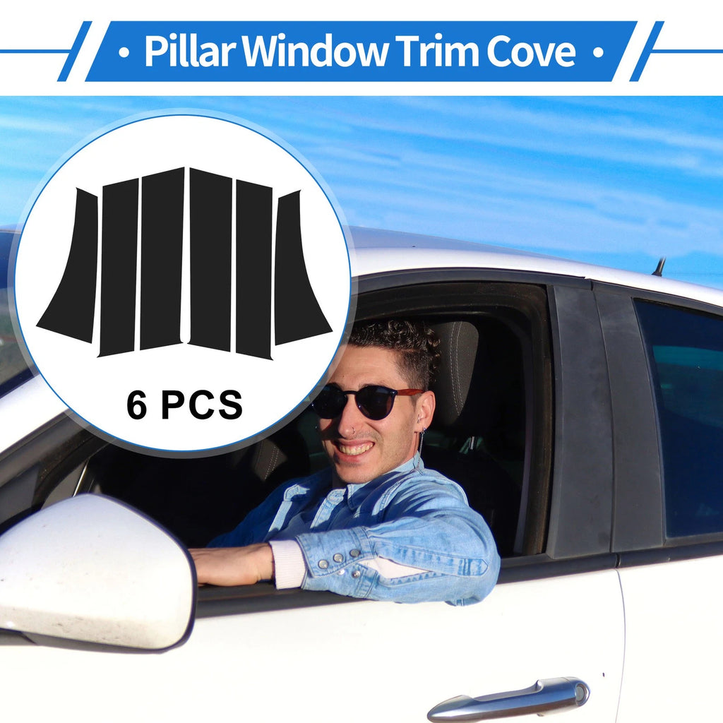6 Pcs Door Pillar Window Trim Replacement for Mitsubishi Outlander Sport (2011–2019)