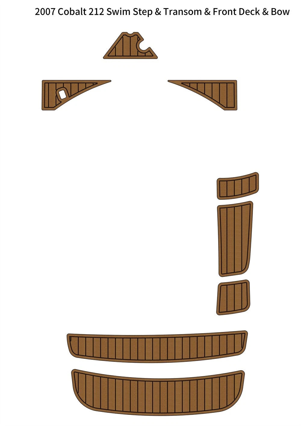 EVA Foam Teak Deck Flooring Mat for Cobalt 212 (2007)
