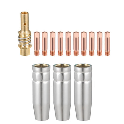 14 Piece MIG Welding Accessories Set for 15AK Torch Nozzles 0.9mm