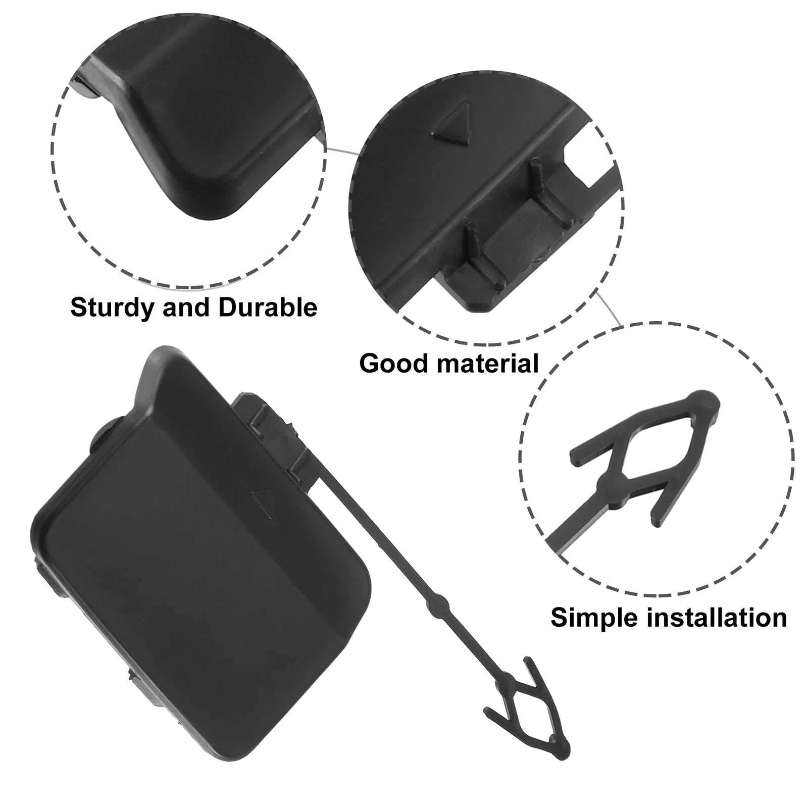 Rear Tow Eye Hook Cap Pair Left Right Fit for BMW X5 (2000–2006)