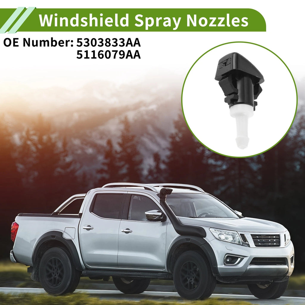 Windshield Washer Nozzle with Hose Connector for Dodge Ram (2002–2018)