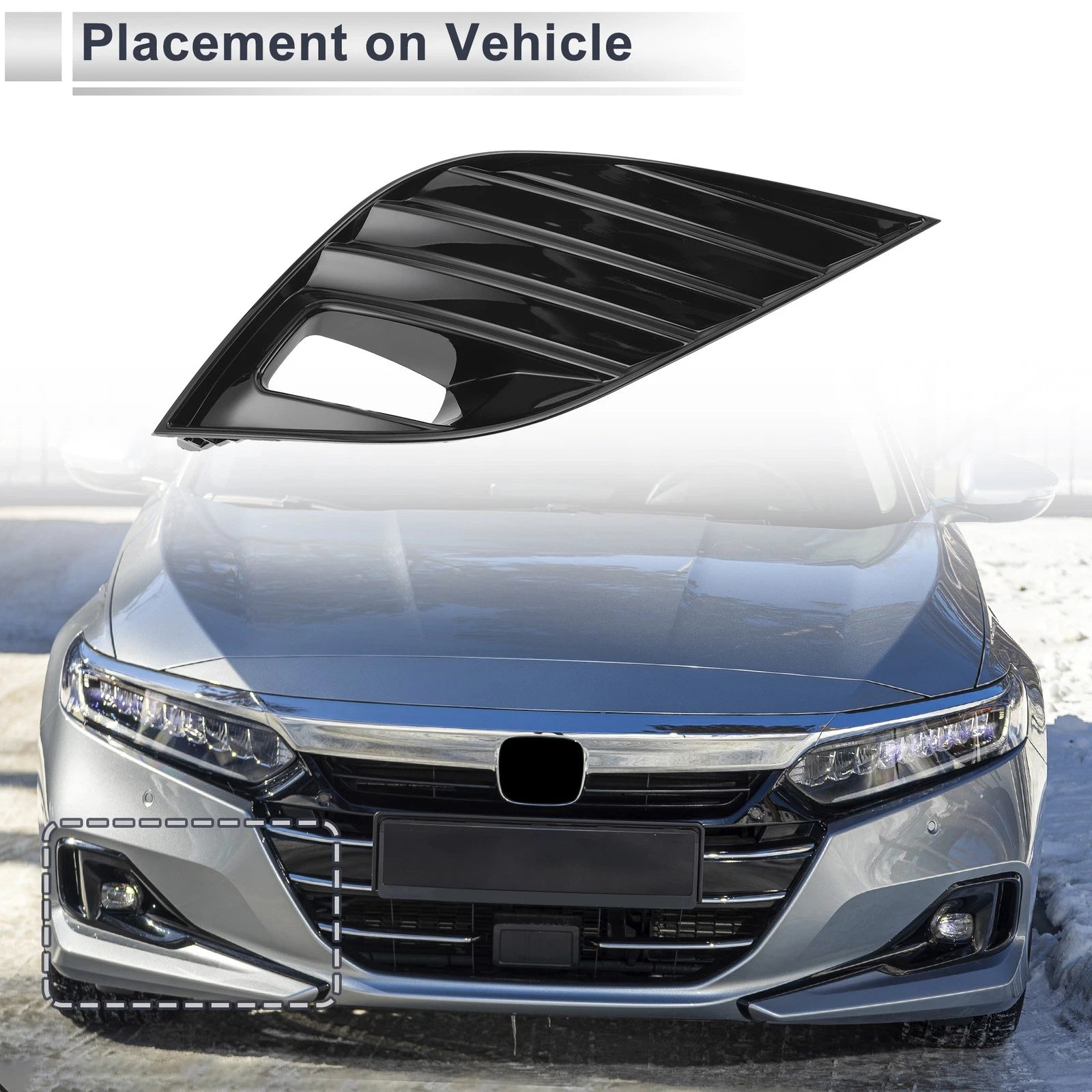 Front Right Fog Light Grill Replacement for Toyota Camry SE XSE (2018–2020)