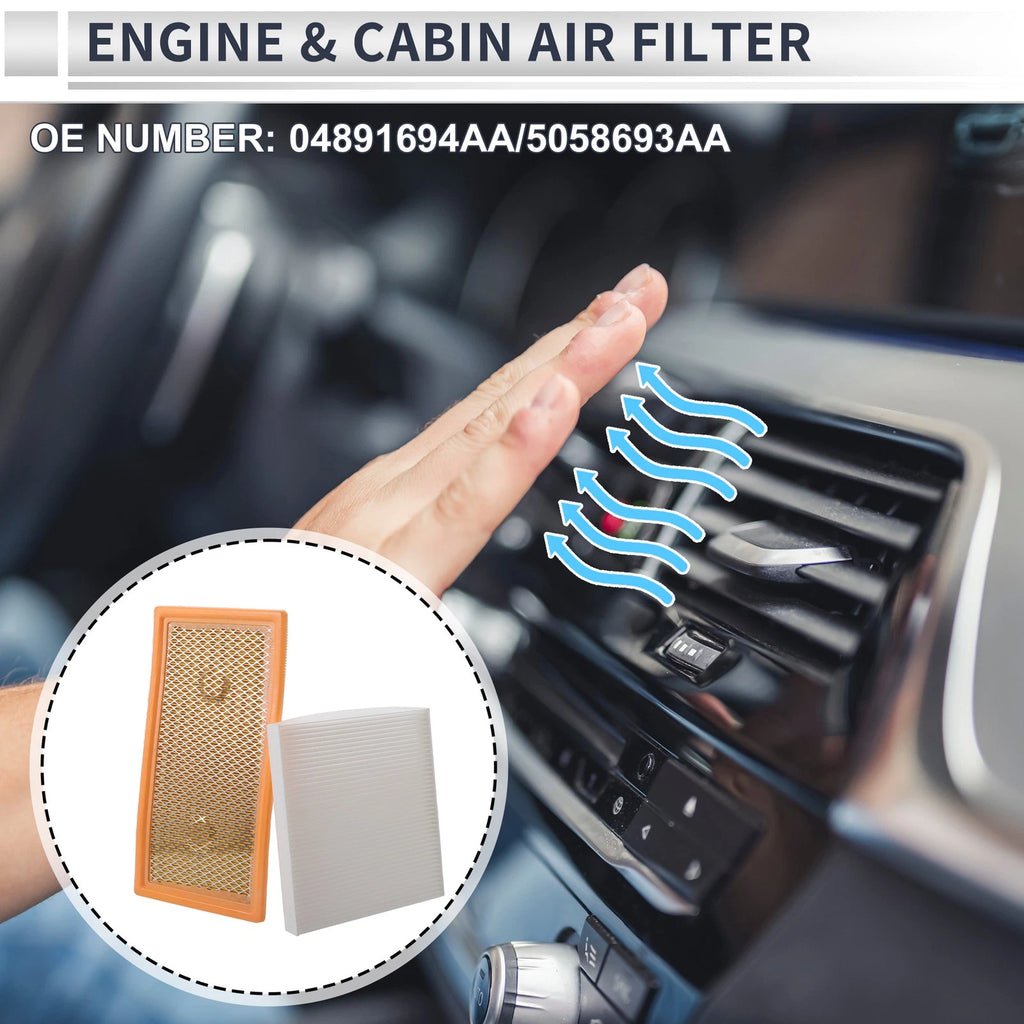 Engine Cabin Air Filter Combo Replacement for Dodge Caliber (2007–2009)