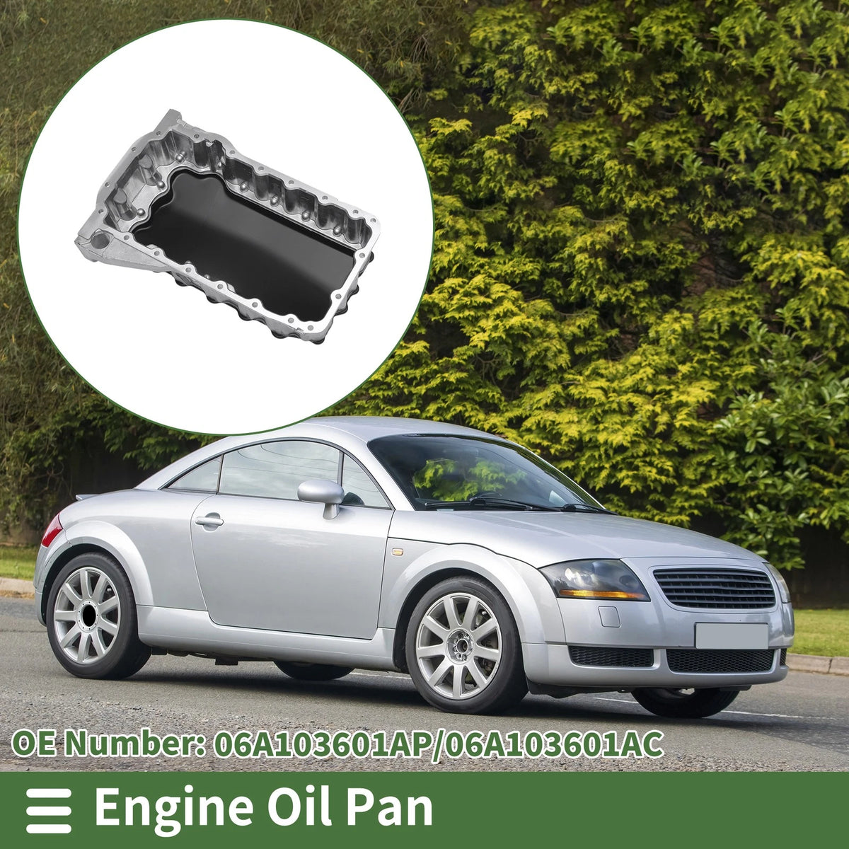 Engine Oil Pan Replacement for Audi TT 1.8T (2000–2006) Aluminum Iron