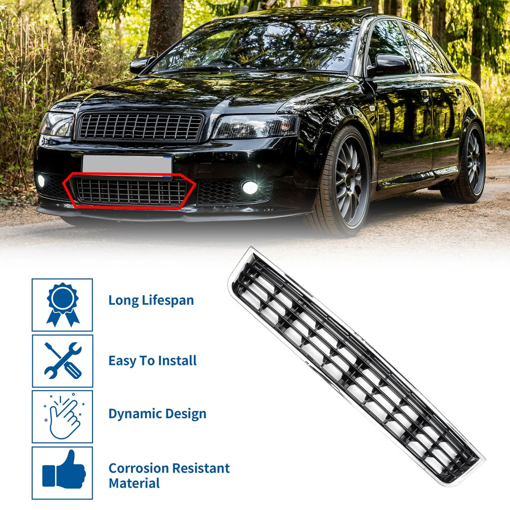 Front Lower Bumper Grille for Audi A4 B6 (2003–2005) No.8E080764701 Black