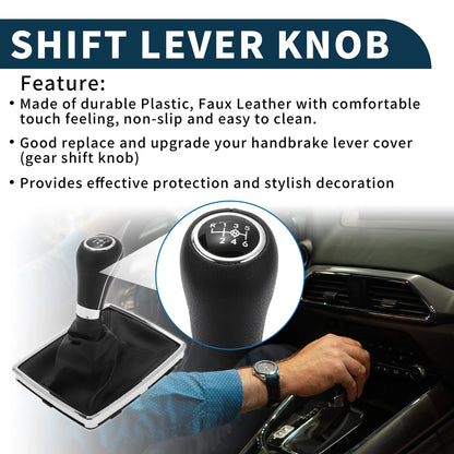 6 Speed Gear Shift Knob with Cover for Mercedes-Benz C-Class (2007–2021)