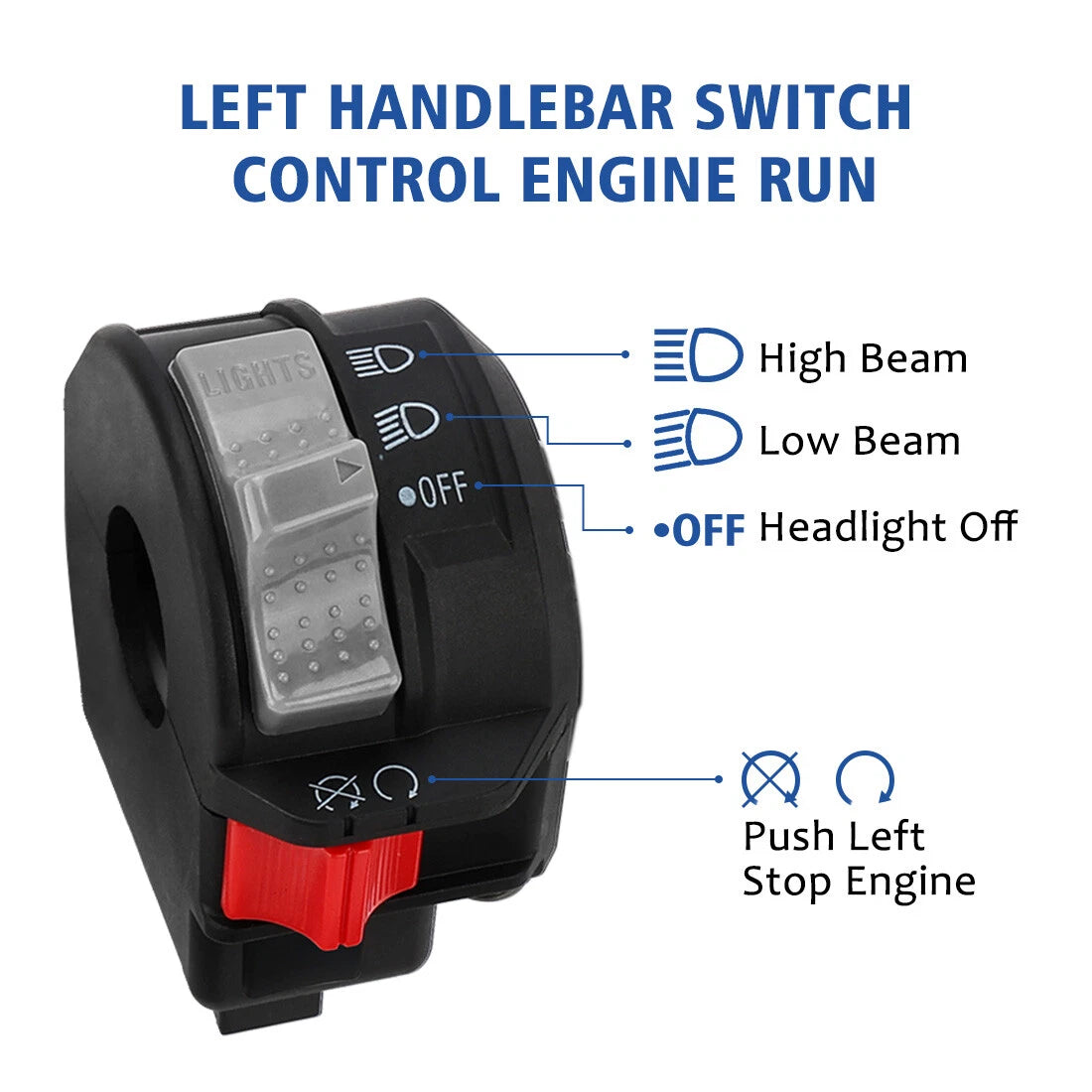 Left Handlebar Switch Control for Yamaha YFZ350 Banshee 350 (1987–2006)