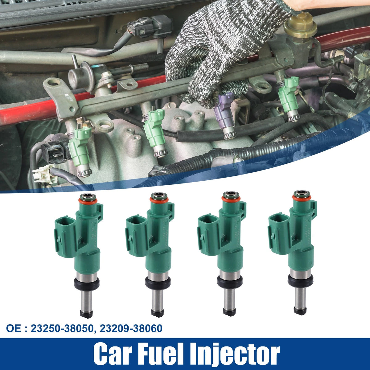 4pcs Fuel Injector Nozzle Replacement for Lexus GS460 4.6L (2009–2011)