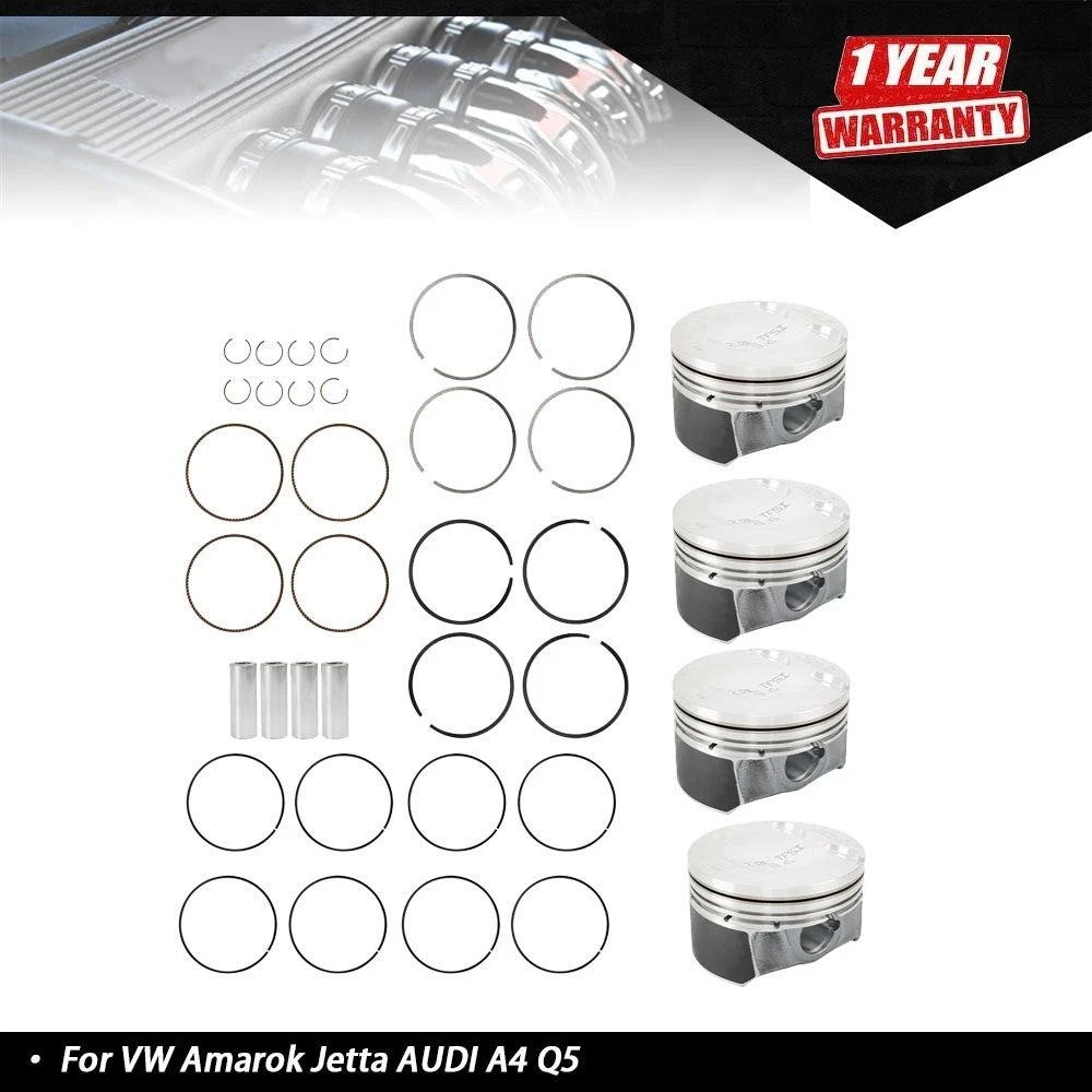 2.0T Piston & Ring Assembly Oversize 0.5 for VW Amarok Jetta Audi A4 Q5 (2010–2020)
