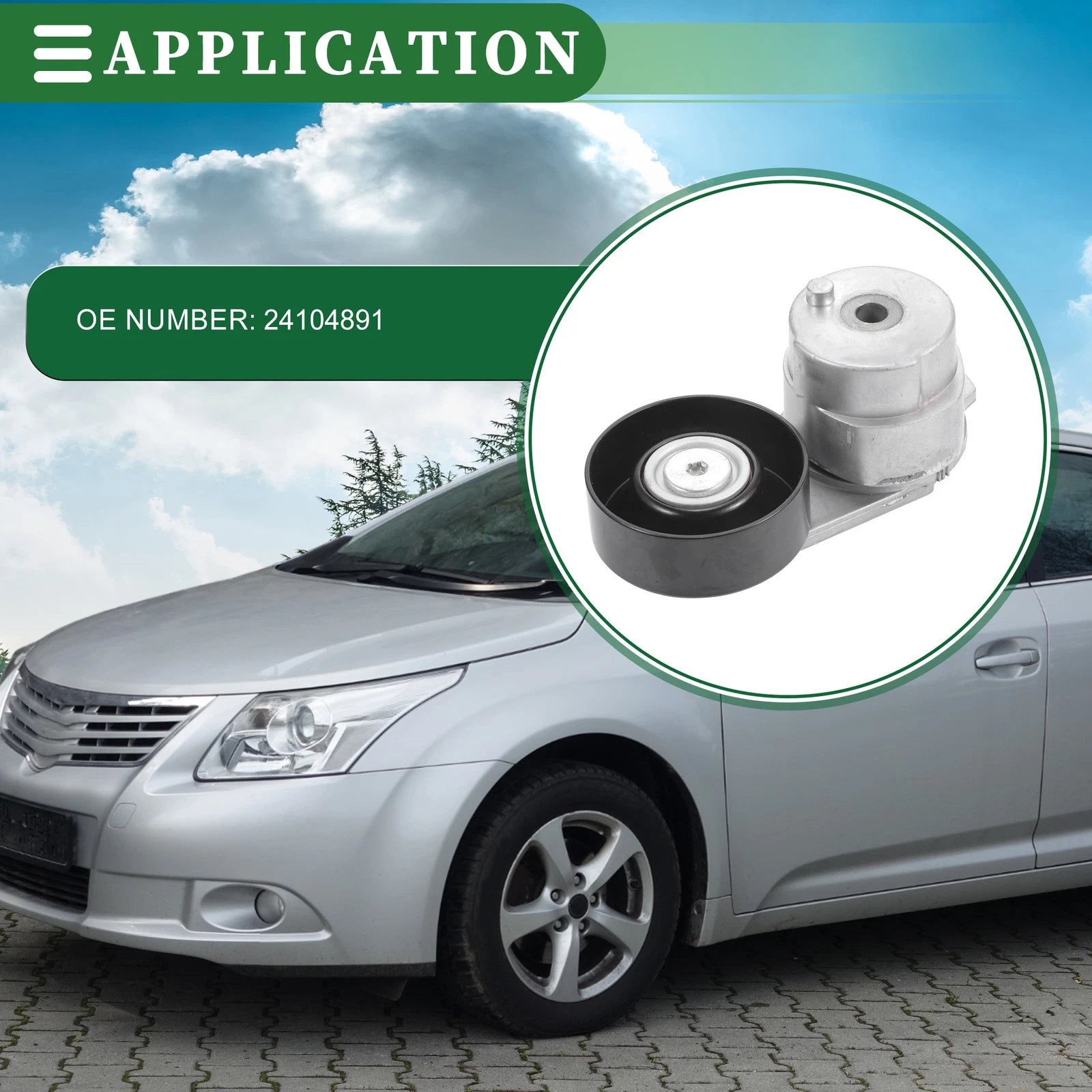 Engine Belt Tensioner Pulley Assembly for Chevrolet Equinox 2018–2019