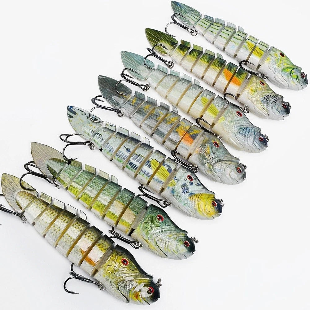 8 Piece Jointed Swimbait Lure for Predator Fish