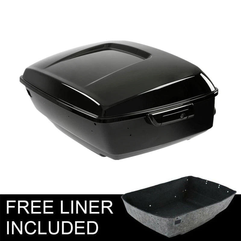 King Trunk Black Latch & Mount Rack for Harley Touring (2009–2013)