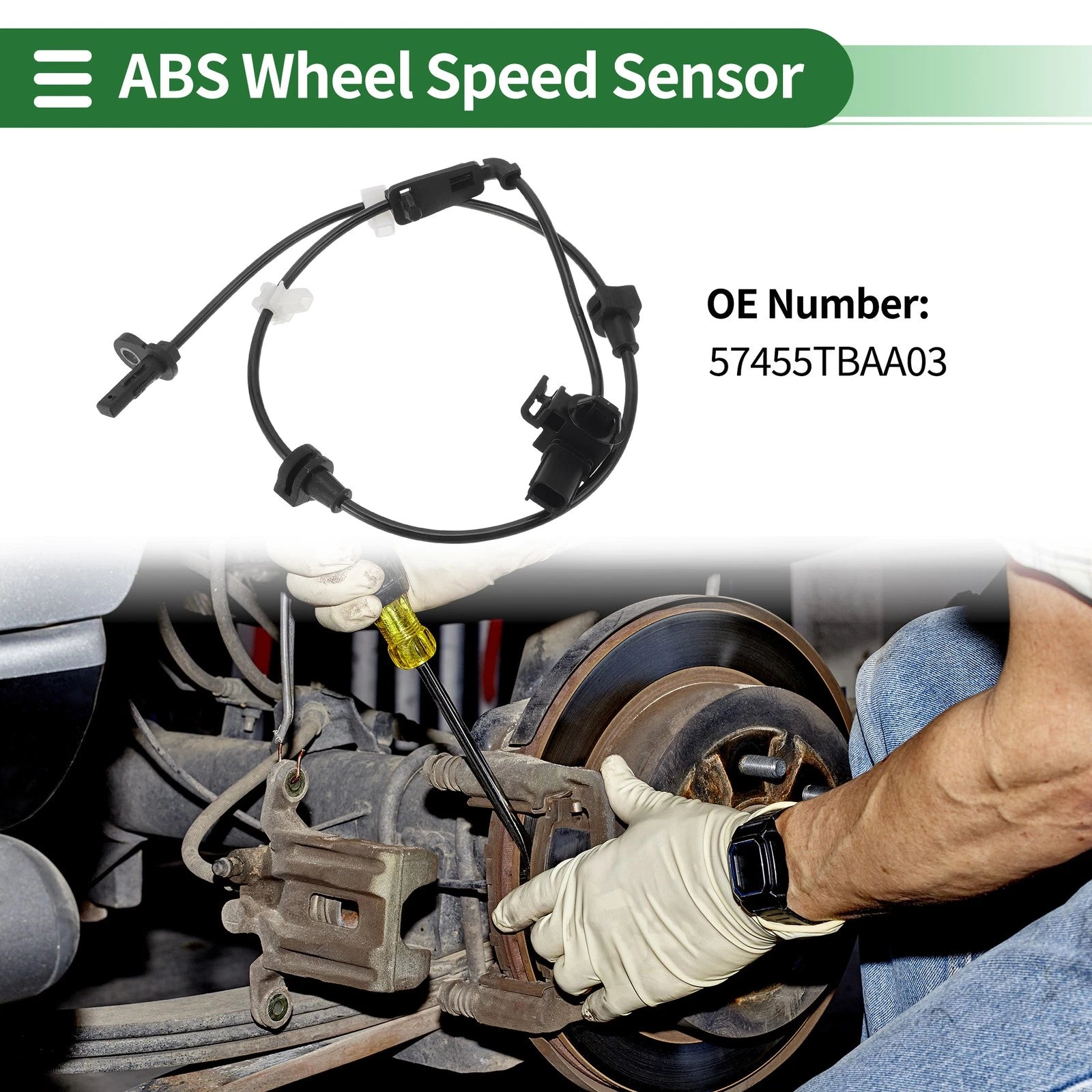 ABS Wheel Speed Sensor Left Front Replacement for Honda Civic (2016–2020)