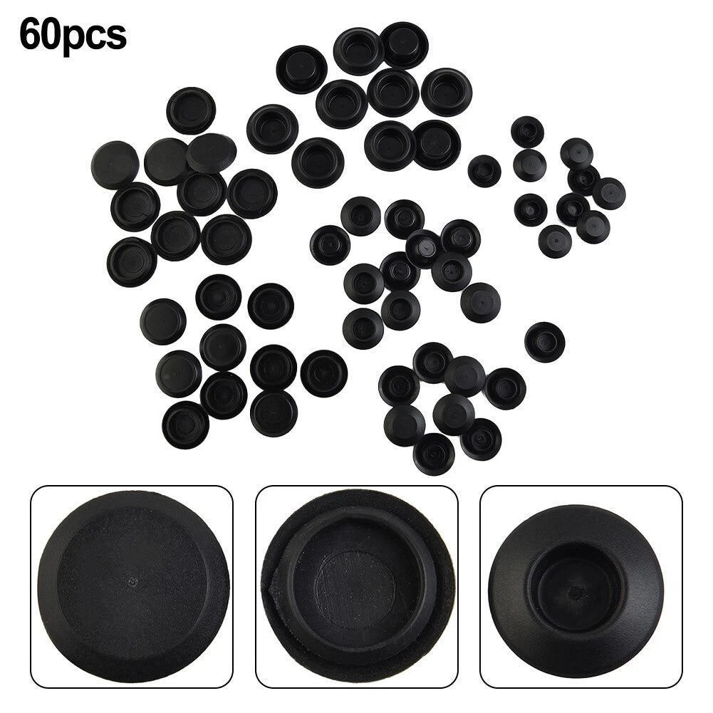 60 Piece Flush Mount Hole Plug Set for Automotive Applications