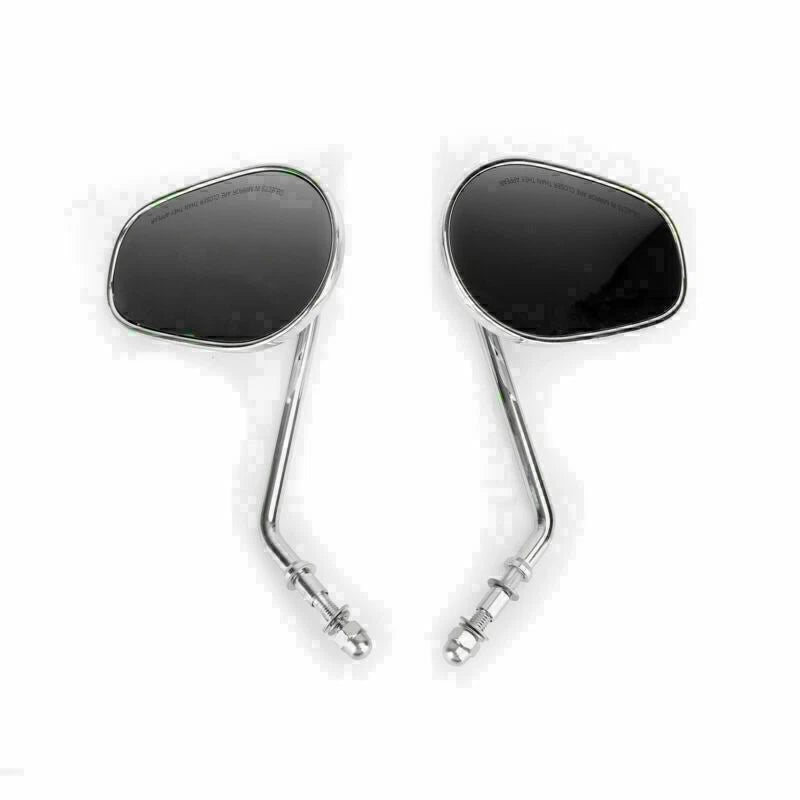 Rear View Mirrors Pair Chrome for Harley-Davidson Road Street Glide Softail XL883 1200 (B)