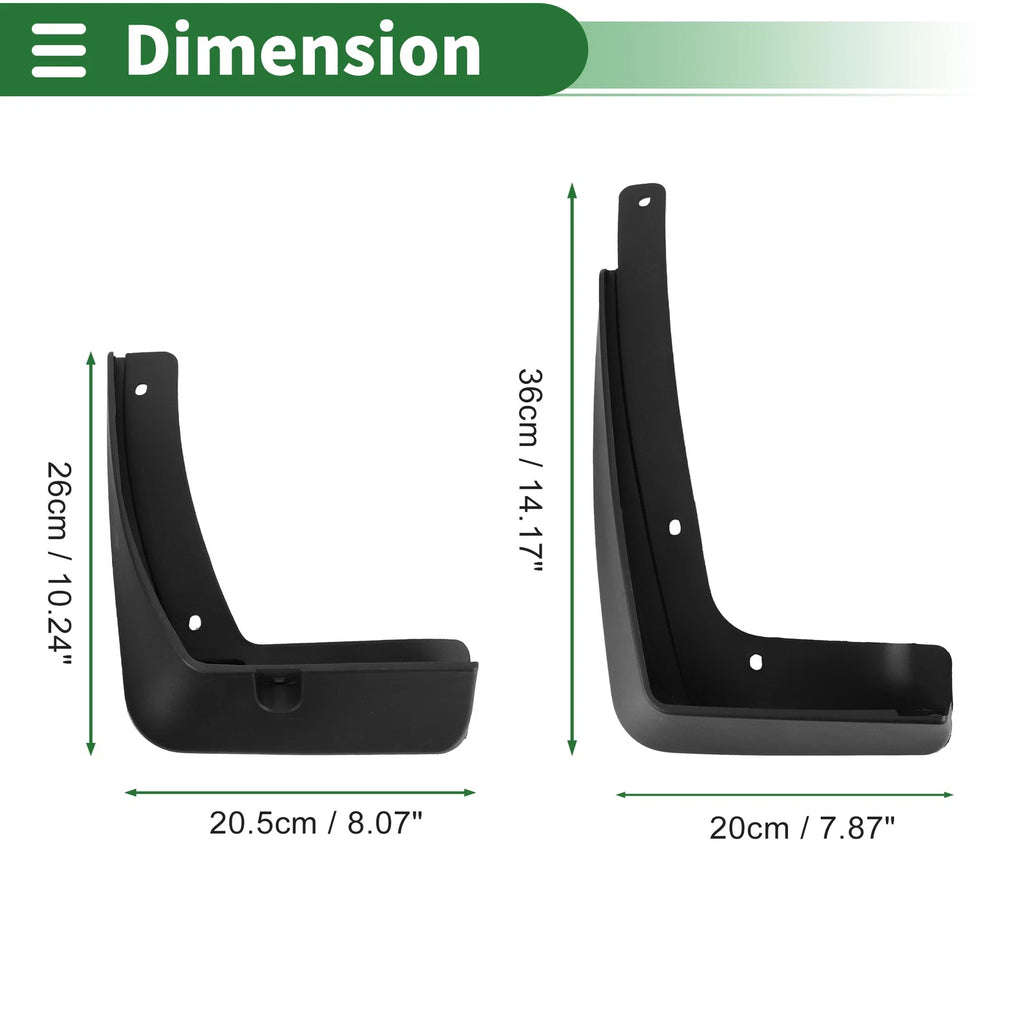 Mud Flaps Splash Guards Rear Set for Hyundai ix35 (2018–2020)