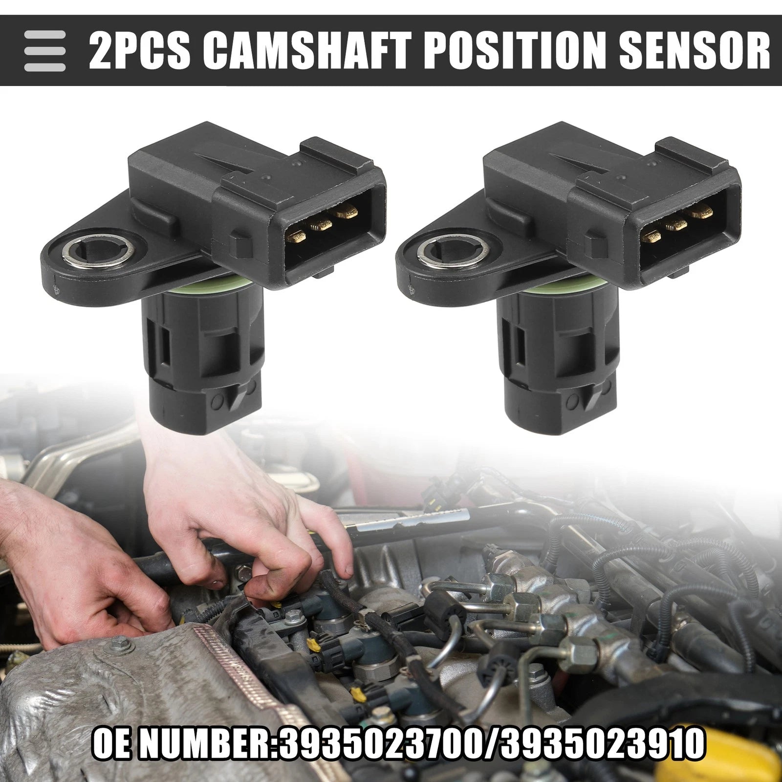 Camshaft Position Sensor Replacement for Hyundai Elantra 2003–2016 (2 Pcs)