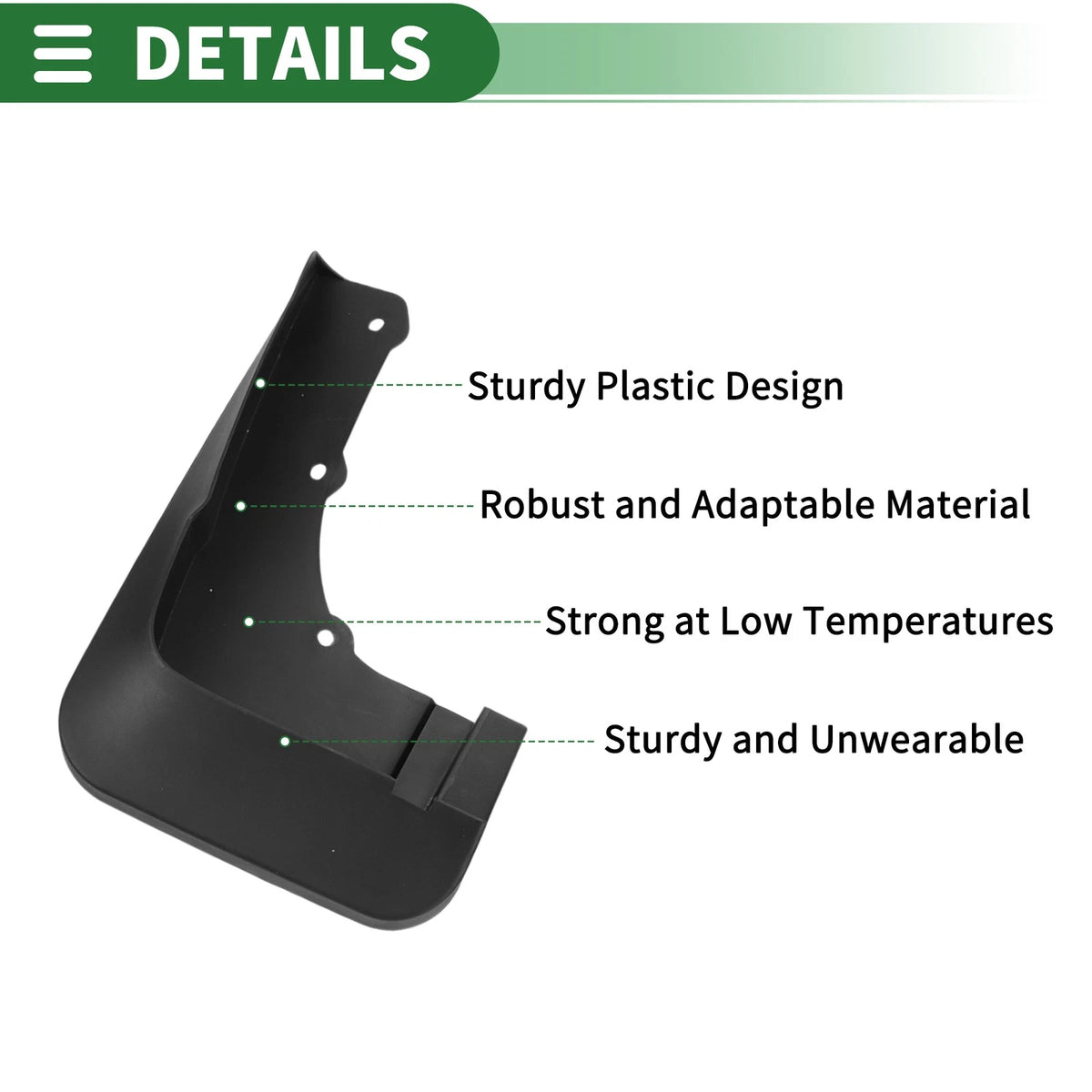 Set of 2 Mud Flaps Splash Guards for Mitsubishi Outlander (2013–2014)
