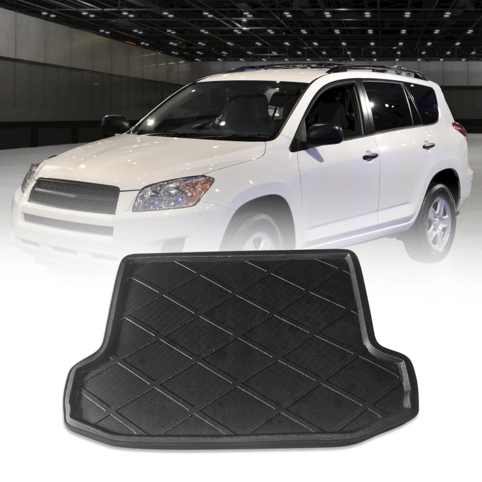 Cargo Trunk Tray Cargo Liner Rear Trunk Floor Mat for Toyota RAV4 (2009–2012)