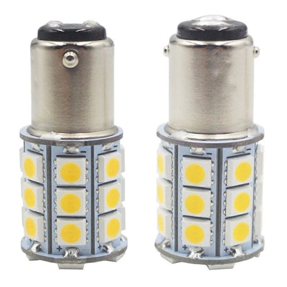 2X 27SMD BA15D LED Light Bulb for Marine Boat (20mm x 48.5mm) Red