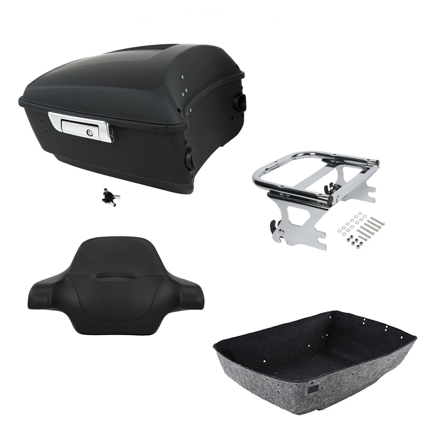 Matte King Trunk Backrest Pad for Harley Touring (1997–2008)