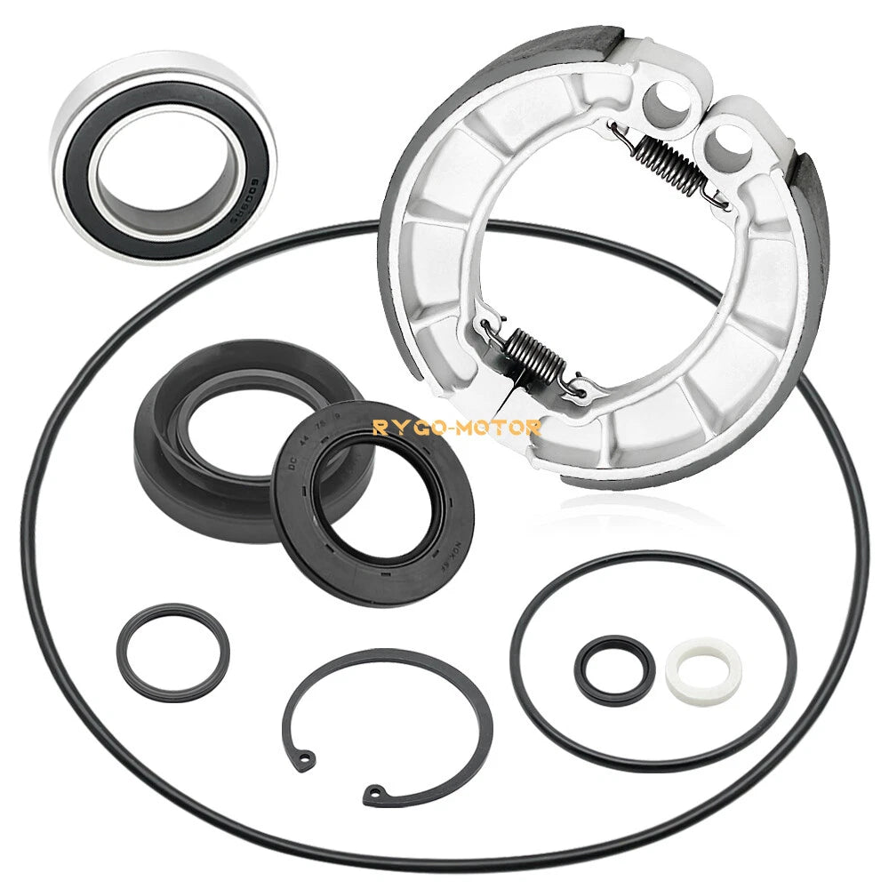 Rear Brake Drum Bearing Seals Kit & Shoes for Honda Rancher 420 TRX420FE (2007–2013)