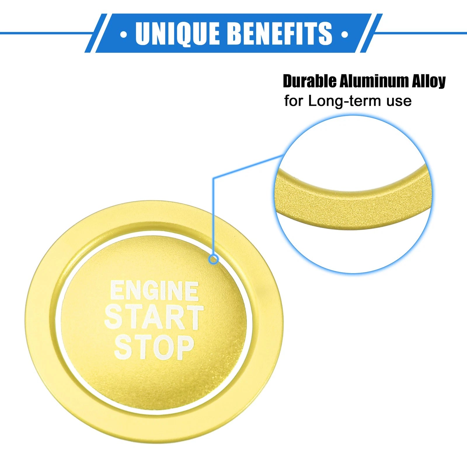Engine Start Stop Button Cover Kit for Toyota Highlander (2020–2022)