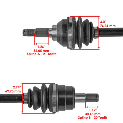 Front Right CV Joint Axle Replacement for Kawasaki Brute Force 650 KVF650 (2006–2013)