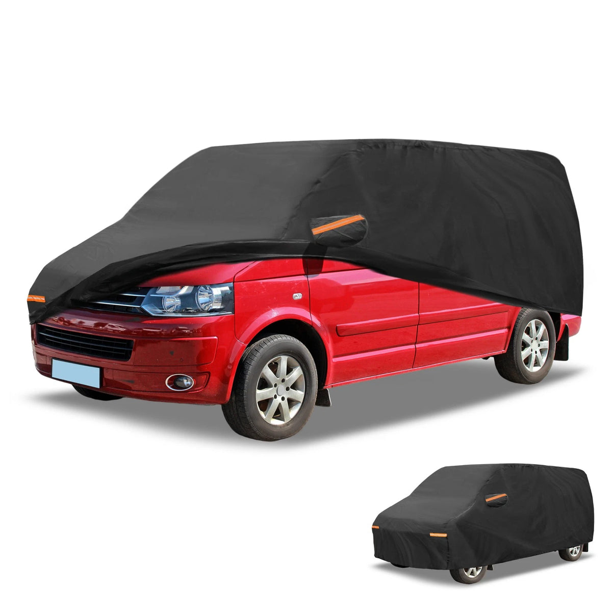 Car Cover Waterproof All Weather with Reflective Straps for Volkswagen T5 SWB (2003–2015)