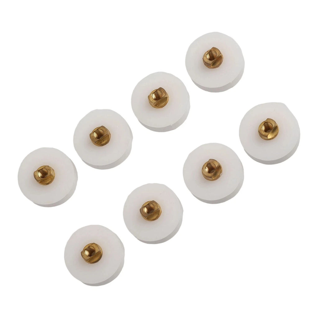 8pcs Shower Door Rollers for Stability and Safety (Nylon, Brass Axle)