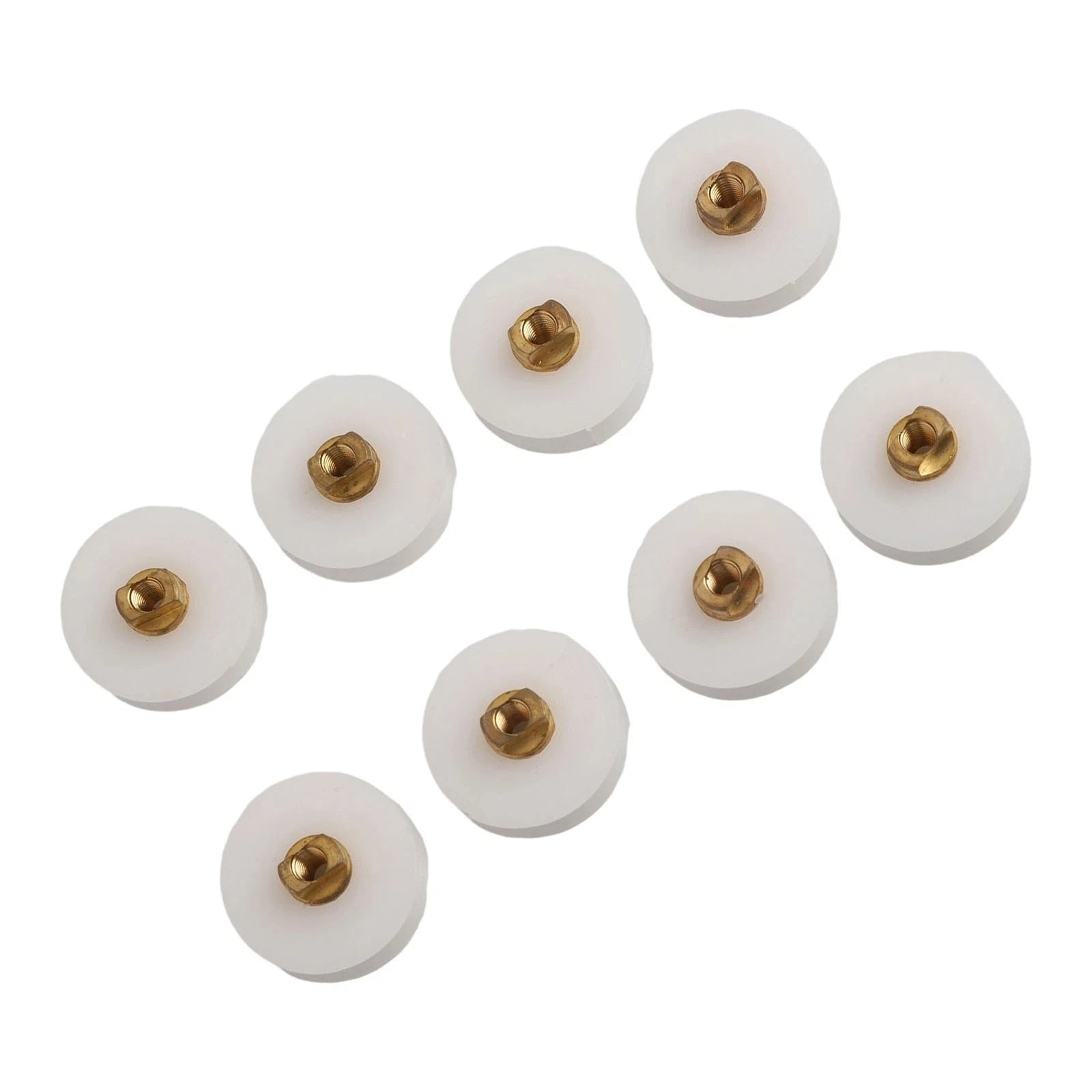 8pcs Shower Door Rollers for Stability and Safety (Nylon, Brass Axle)