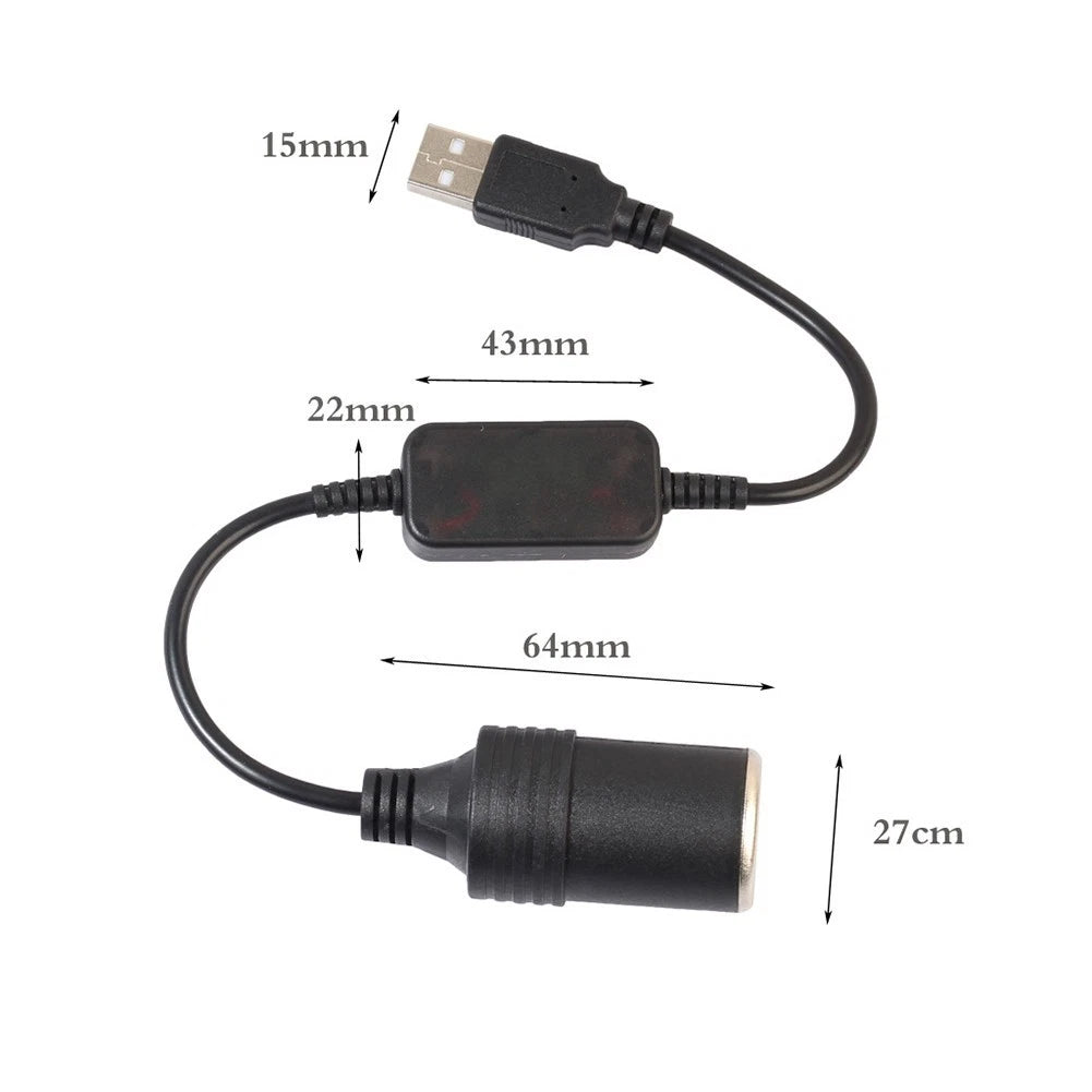 5V USB to 12V Adapter (2.1A Input)