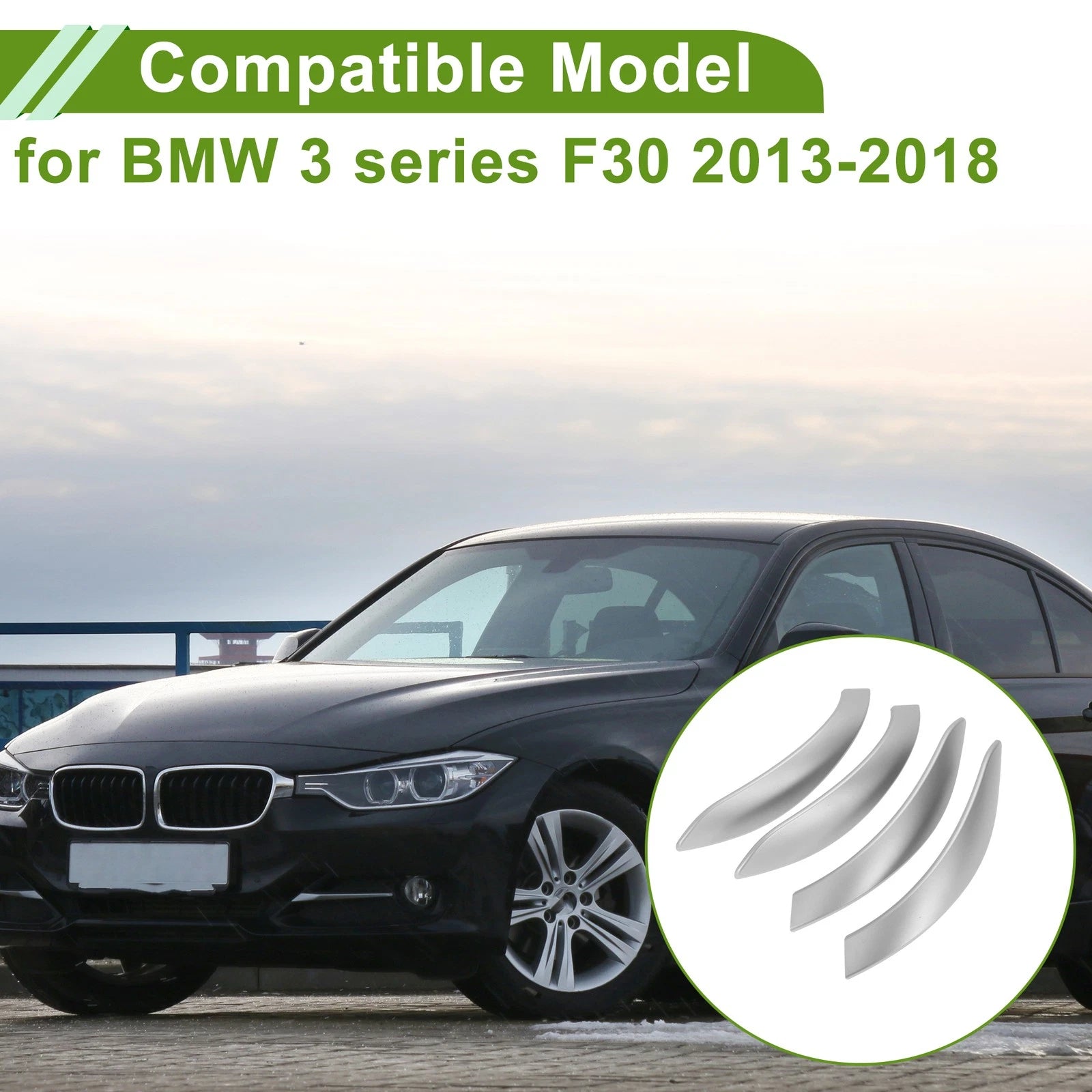 Door Panel Handle Pull Trim Cover for BMW 3 Series F30 (2013–2018)