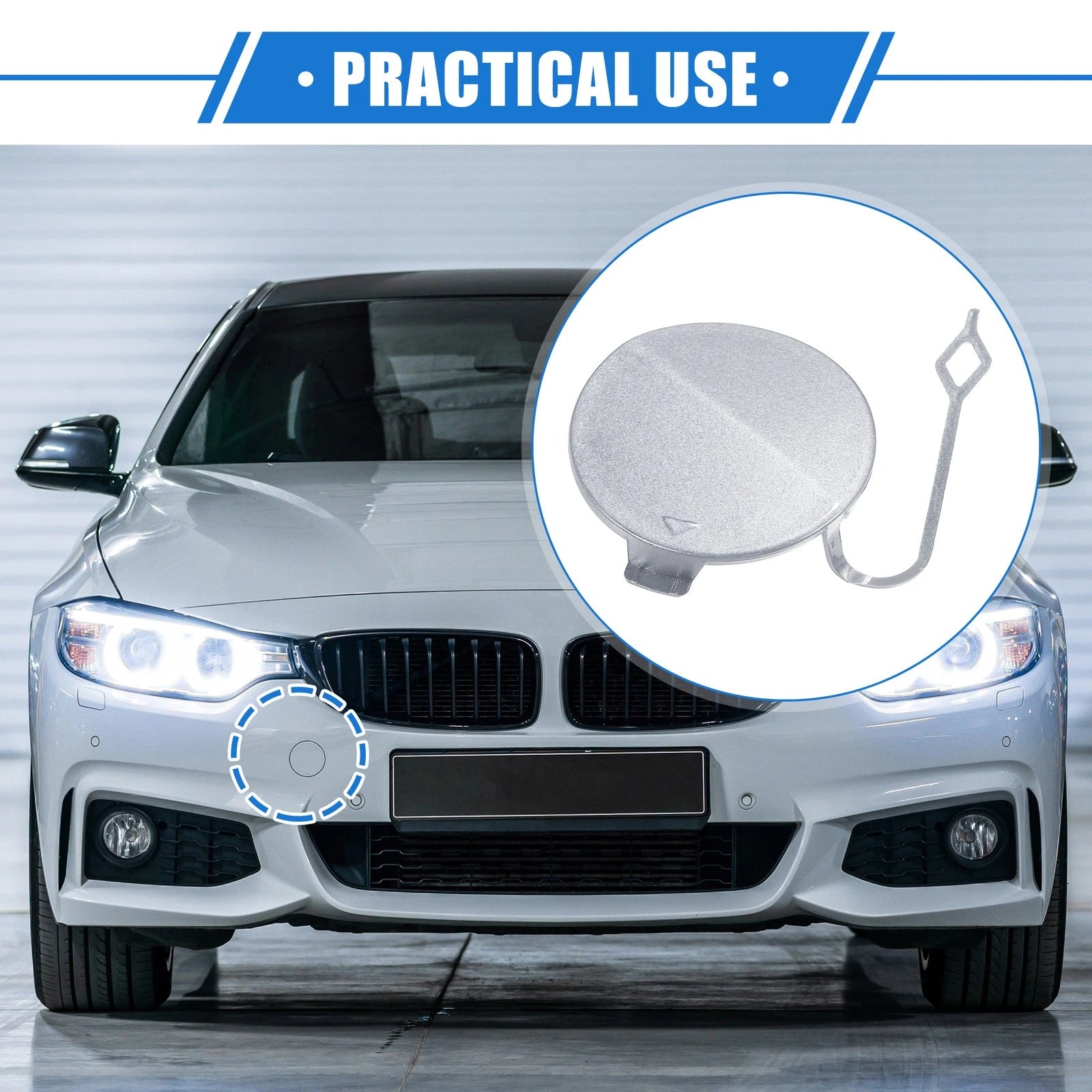 Tow Hook Eye Hole Cover Cap Replacement for BMW F32 (2012–2019)