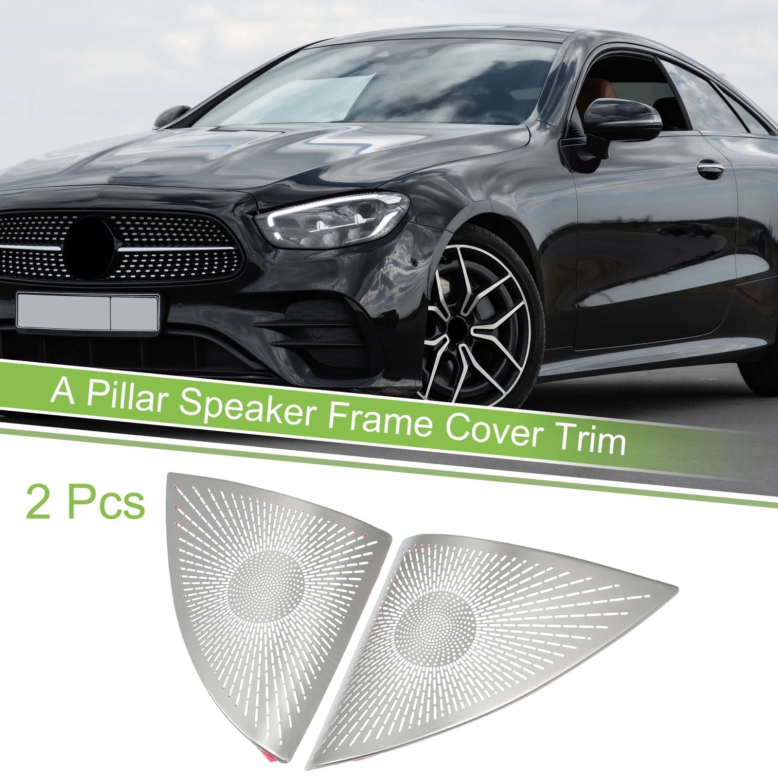 2pcs A Pillar Speaker Frame Cover Trim Replacement for Mercedes E-Class (2016–2021)