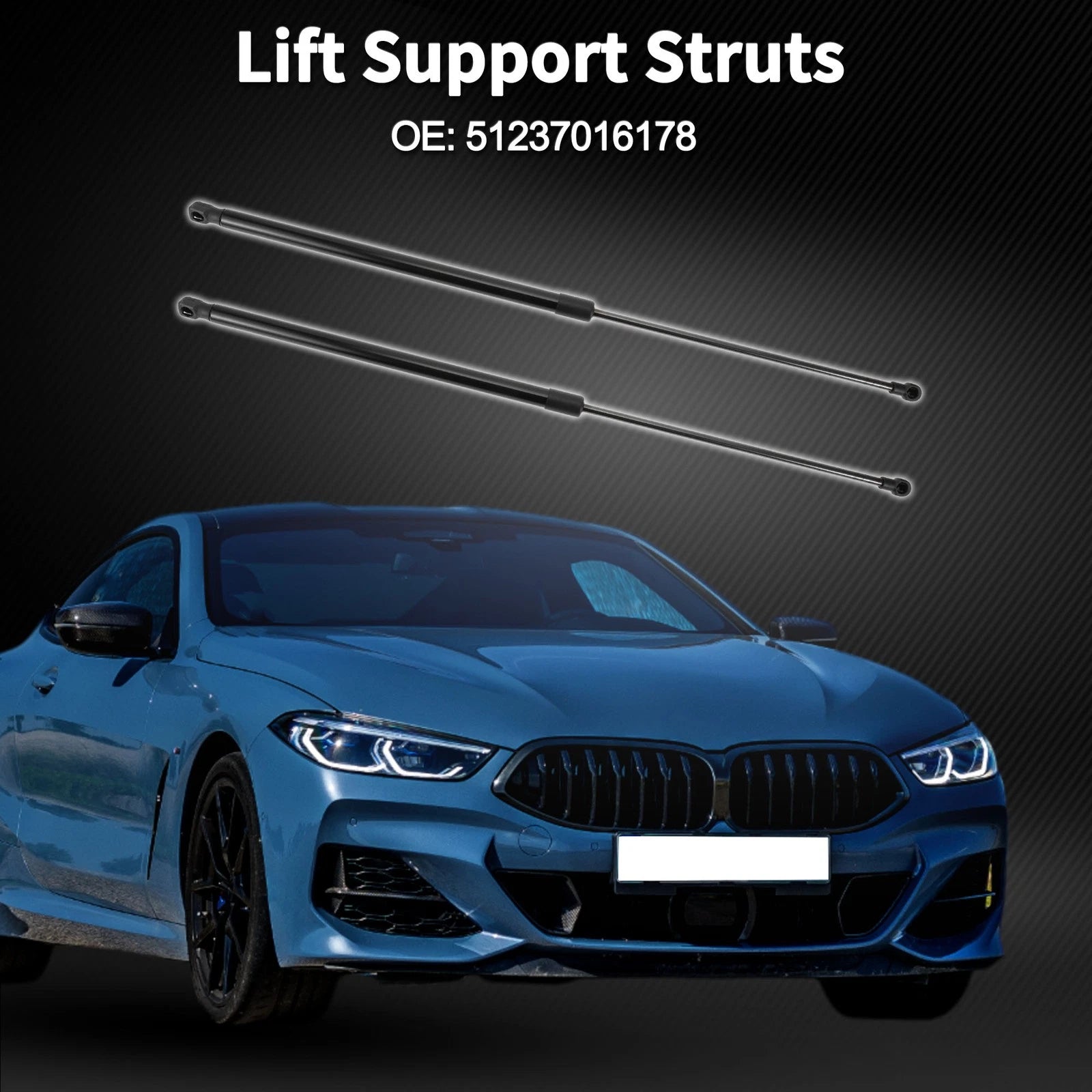 Front Hood Lift Supports Struts Replacement for BMW Z4 E85 Convertible (2003–2008)