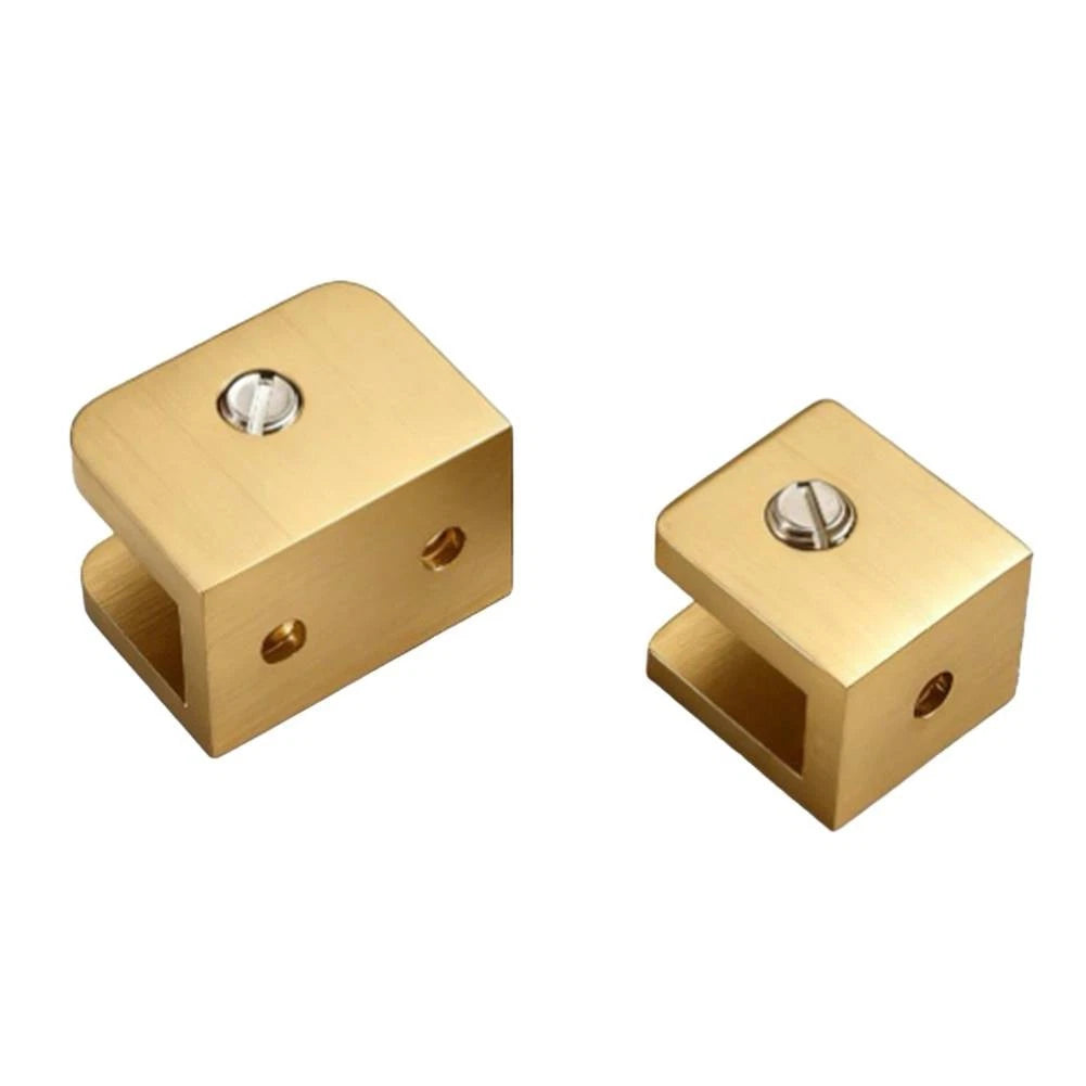 Brass Glass Clamp for Bathroom Shelf and Wine Cabinet
