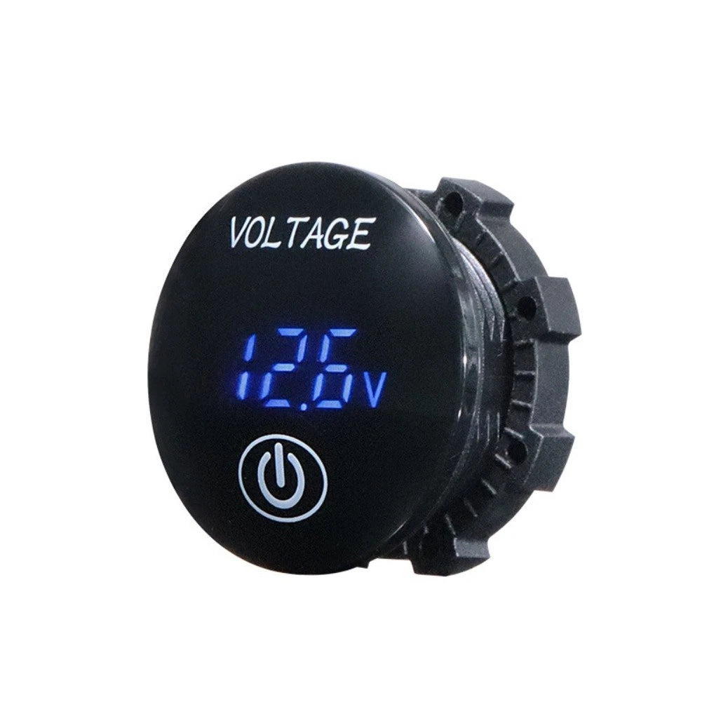 12 24V DC LED Voltmeter with Touch Switch for Battery Voltage Monitoring