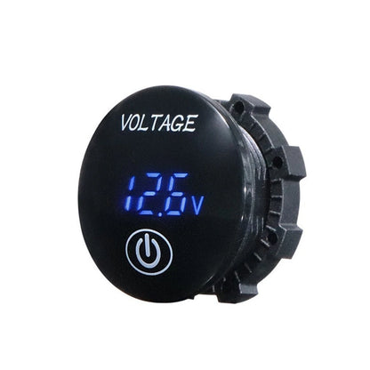 12 24V DC LED Voltmeter with Touch Switch for Battery Voltage Monitoring