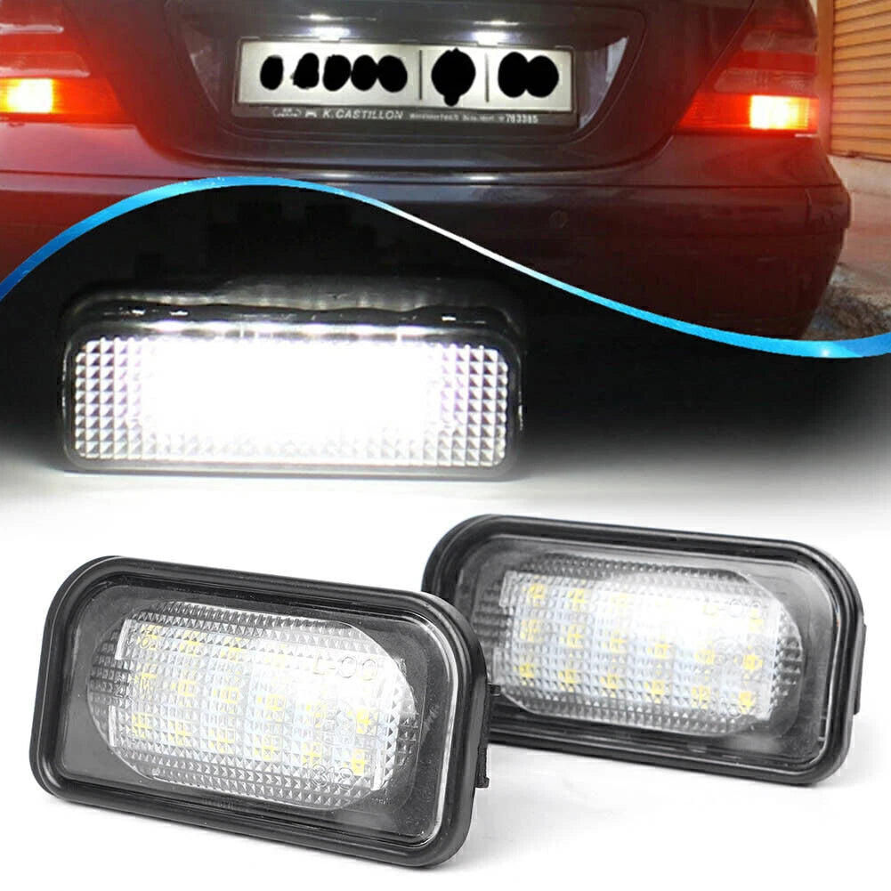 2X LED License Plate Light for Mercedes Benz W203 (2000–2007)