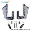 Set of 2 Bracket Clamp for Yamaha 2T 9.9HP 15HP Outboard Motor (63V-43111, 63V-43112)