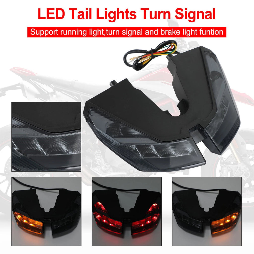 Tail Lights Turn Signal for Ducati Hypermotard 821 939 950 SP (2012–2021) Black T9