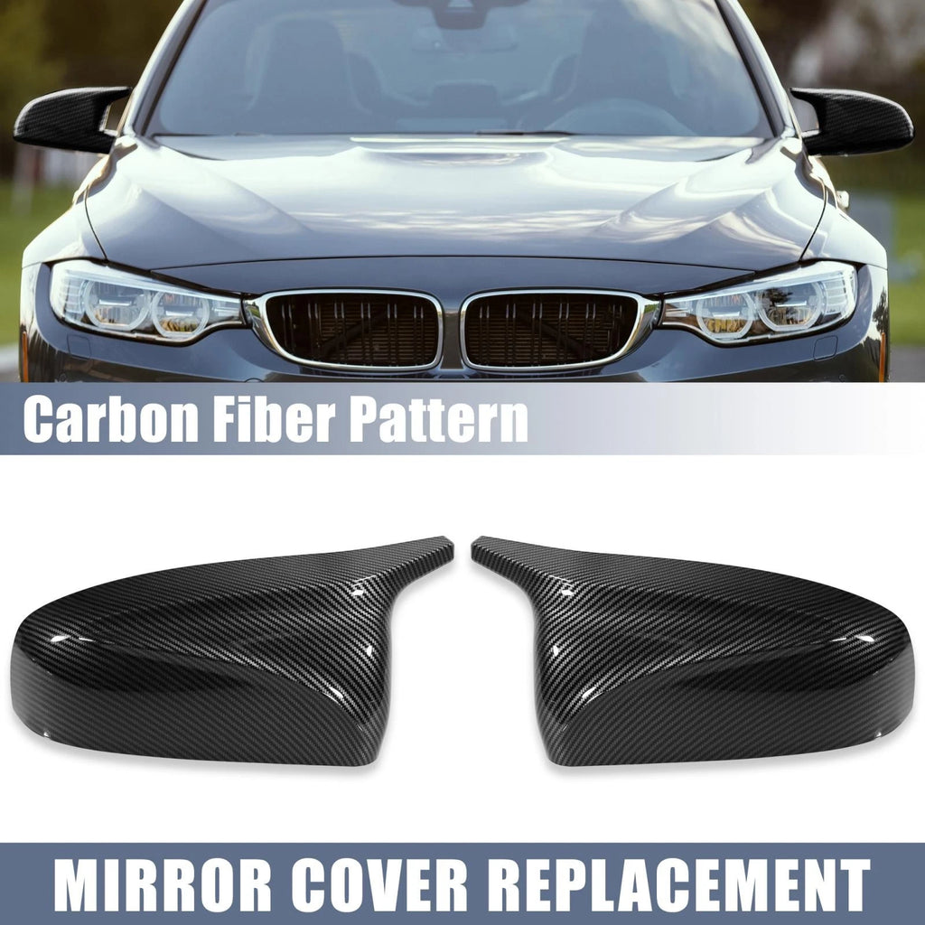 Rear View Mirror Covers Pair Carbon Fiber Pattern for BMW E70 E71 E72 (2006–2013)