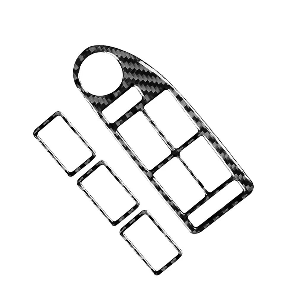 Carbon Fiber Window Lift Switch Button Cover Trim For BMW 5 Series M5 E39