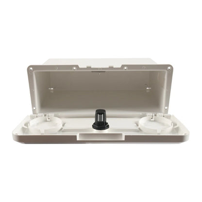 Lockable ABS Boat Glove Box with 2 Cup Holders for Boats and Yachts