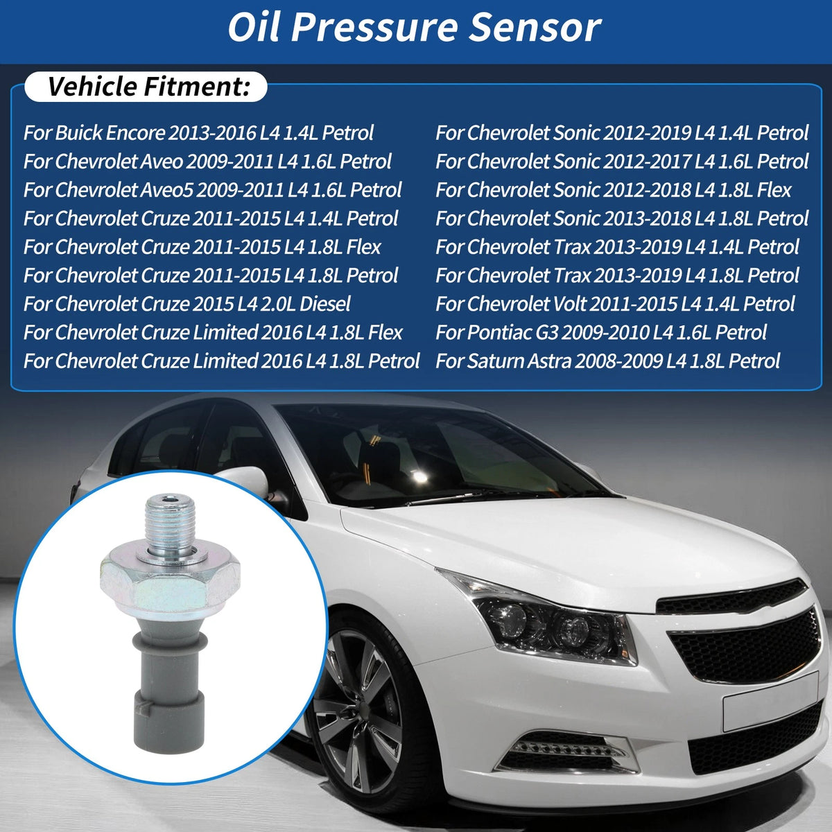 Oil Pressure Sensor Replacement for Buick Encore and Chevy Cruze (2013–2019)