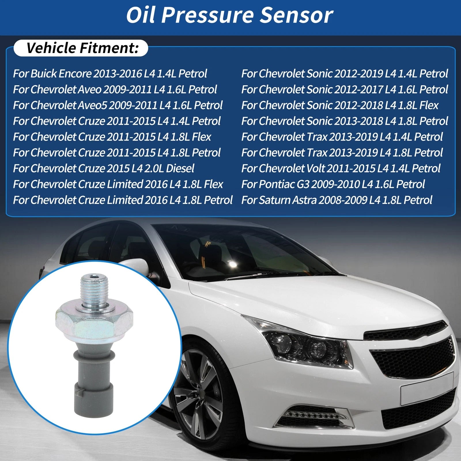 Oil Pressure Sensor Replacement for Buick Encore and Chevy Cruze (2013–2019)